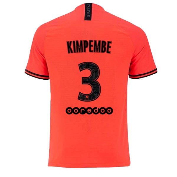 JORDAN Camiseta Paris Saint Germain NO.3 Kimpembe Segunda equipación 2019-2020 Naranja